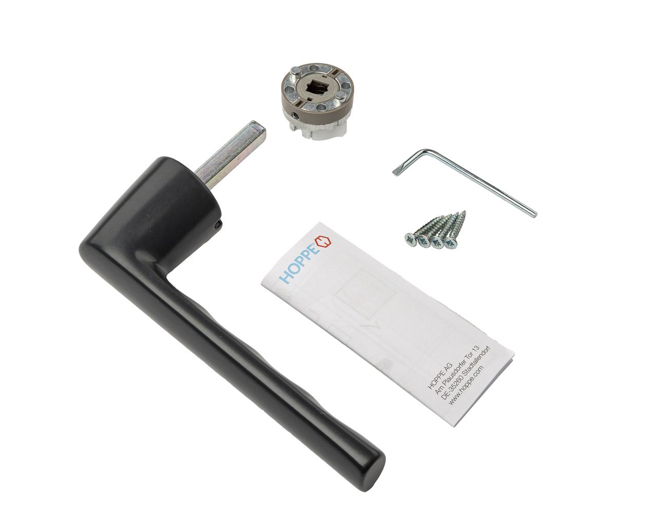 Ручка оконная алюминиевая HOPPE Hamburg Kompakt, штифт 37 мм, 90°, без розетки, антрацит RAL7016. Рис. 1 Ручка оконная алюминиевая HOPPE Hamburg Kompakt, штифт 37 мм, 90°, без розетки, антрацит RAL7016. Рис. 1