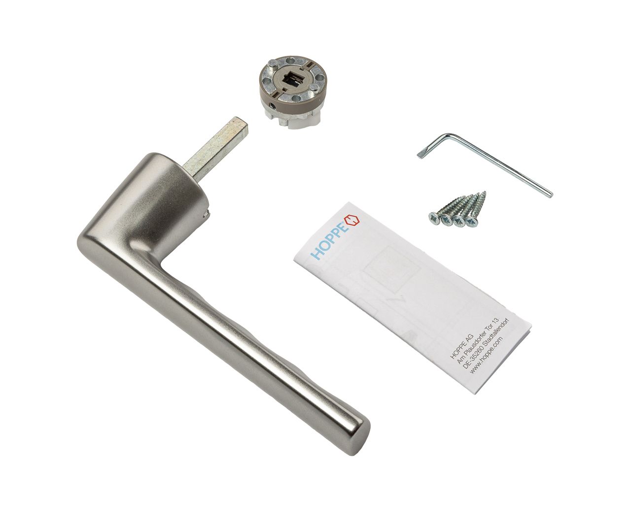 Ручка оконная алюминиевая HOPPE Hamburg Kompakt, штифт 37 мм, 90°, без розетки, титан F9. Рис. 1 Ручка оконная алюминиевая HOPPE Hamburg Kompakt, штифт 37 мм, 90°, без розетки, титан F9. Рис. 1