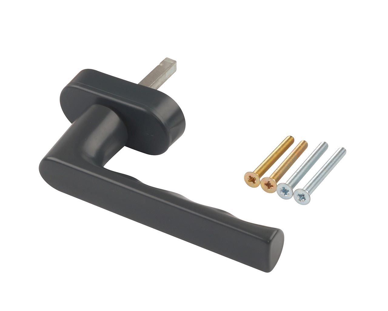 Ручка оконная алюминиевая HOPPE Hamburg SecuForte, штифт vario fit 32-42 мм, 45°, 2 винта М5х45, 2 винта М5х50, антрацит RAL7016. Рис. 1 Ручка оконная алюминиевая HOPPE Hamburg SecuForte, штифт vario fit 32-42 мм, 45°, 2 винта М5х45, 2 винта М5х50, антрацит RAL7016. Рис. 1