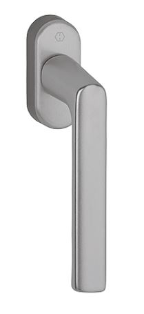 Ручка оконная алюминиевая  HOPPE Hamburg, штифт vario fit 32-42 мм, 45°, 2 винта М5х45,  2 винта М5х50, титан F9. Рис. 1