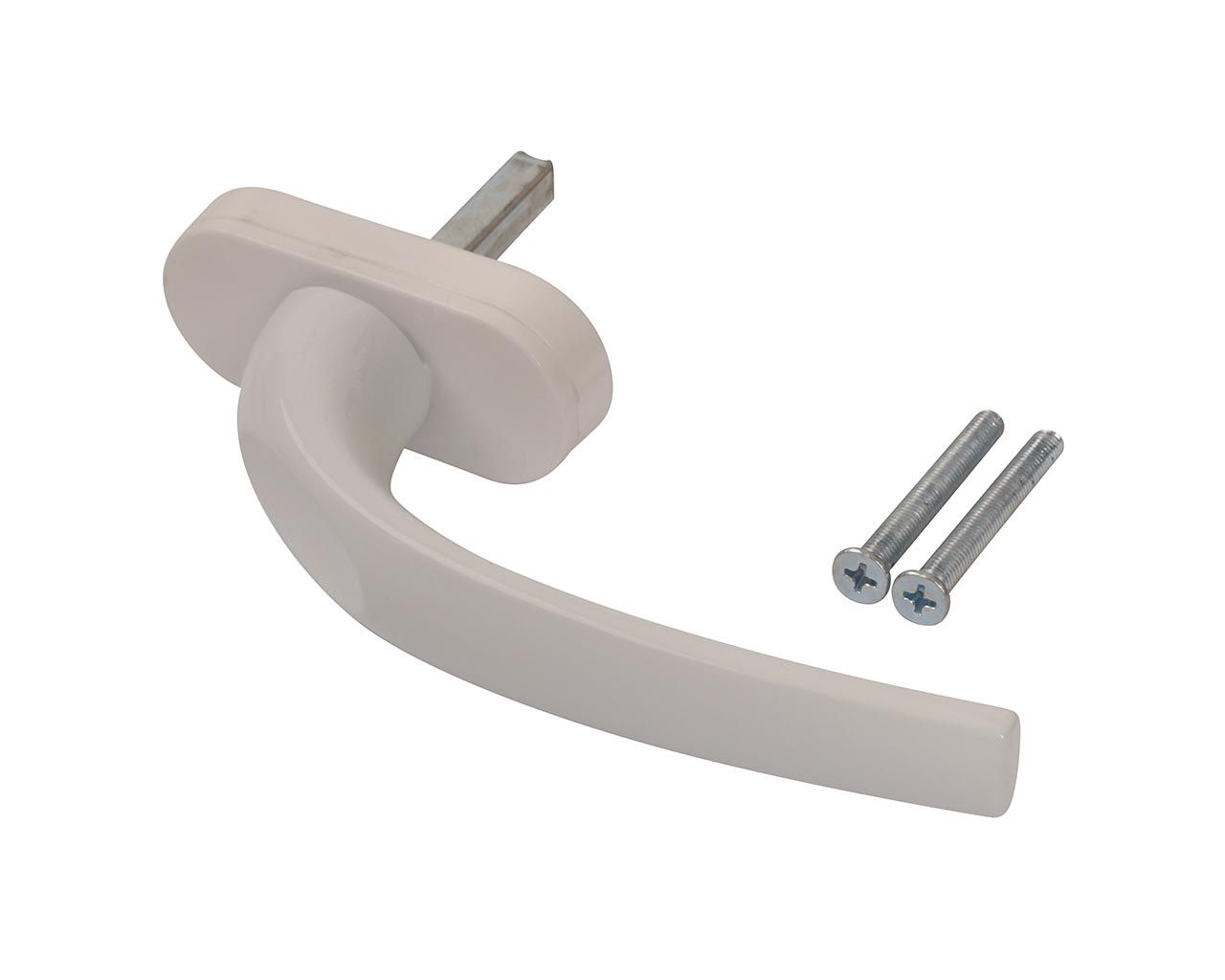 Ручка оконная  алюминиевая IKON штифт 37 мм, 2 винта, RAL9016. Рис. 1