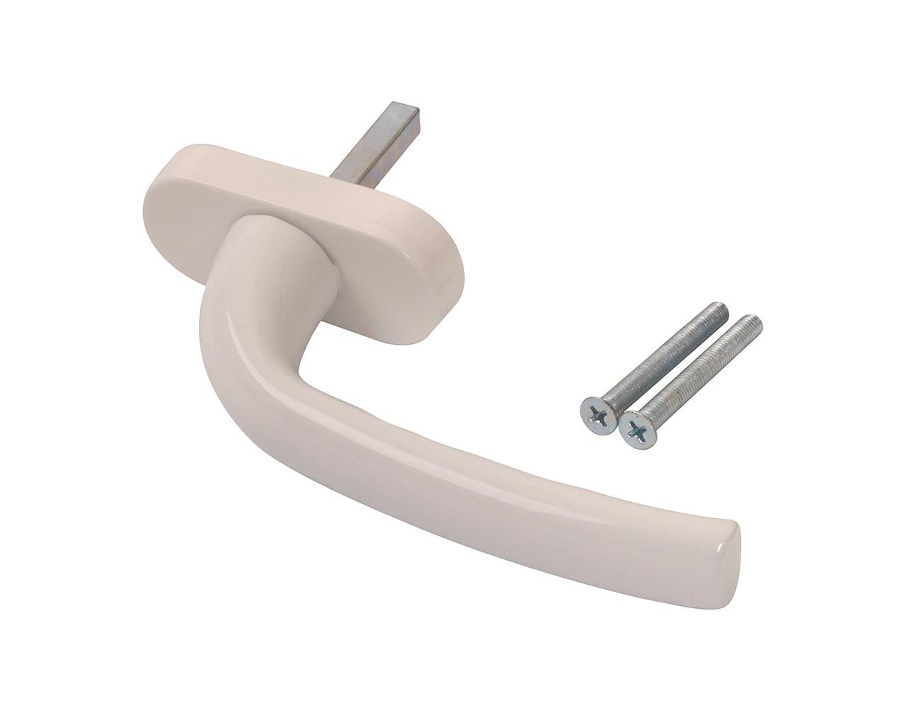 Ручка оконная алюминиевая MEGA штифт 37 мм, 2 винта, белый, RAL9016. Рис. 1 Ручка оконная алюминиевая MEGA штифт 37 мм, 2 винта, белый, RAL9016. Рис. 1