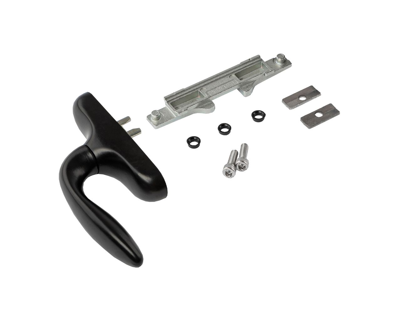 Ручка оконная без блокиратора, Европаз, 2 пакета, черн. RAL9005. Рис. 2 Ручка оконная без блокиратора, Европаз, 2 пакета, черн. RAL9005. Рис. 2