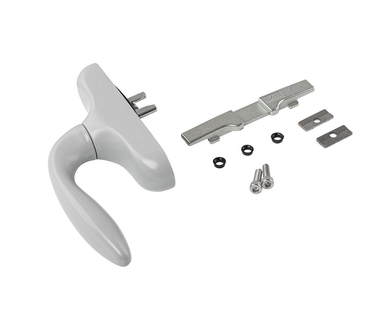 Ручка оконная без блокиратора, Европаз, 2 пакета, серебр. RAL9006. Рис. 3