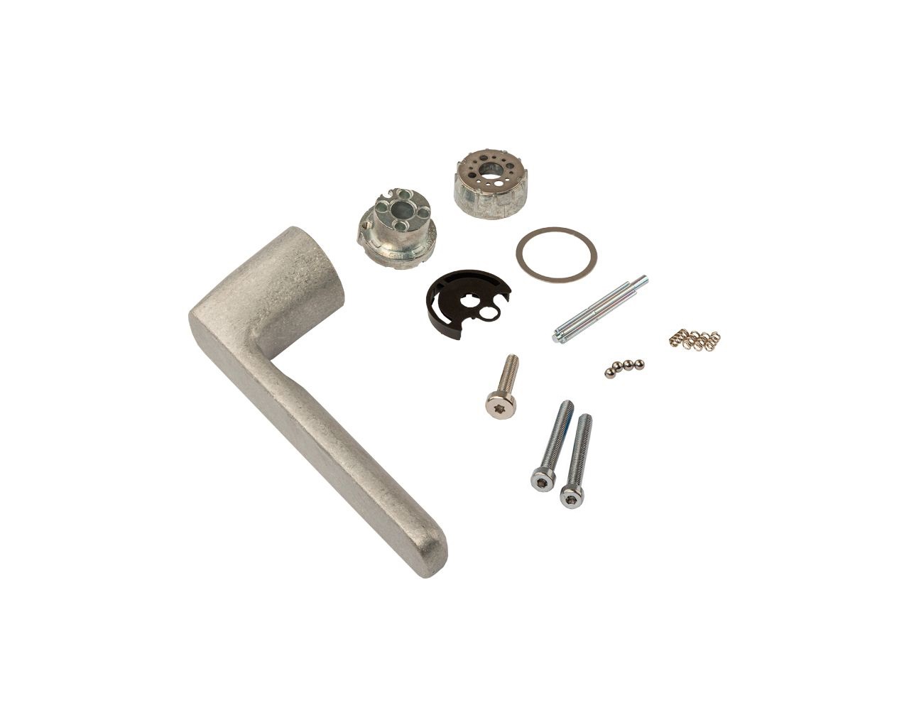 Ручка оконная без розетки Horvik кругл., неокраш., 2 винта. Рис. 1