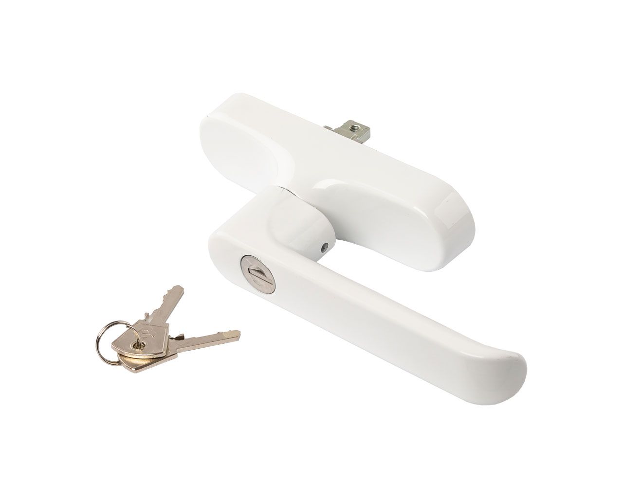 Ручка оконная с блокиратором, с ключом, бел. RAL9016. Рис. 1 Ручка оконная с блокиратором, с ключом, бел. RAL9016. Рис. 1