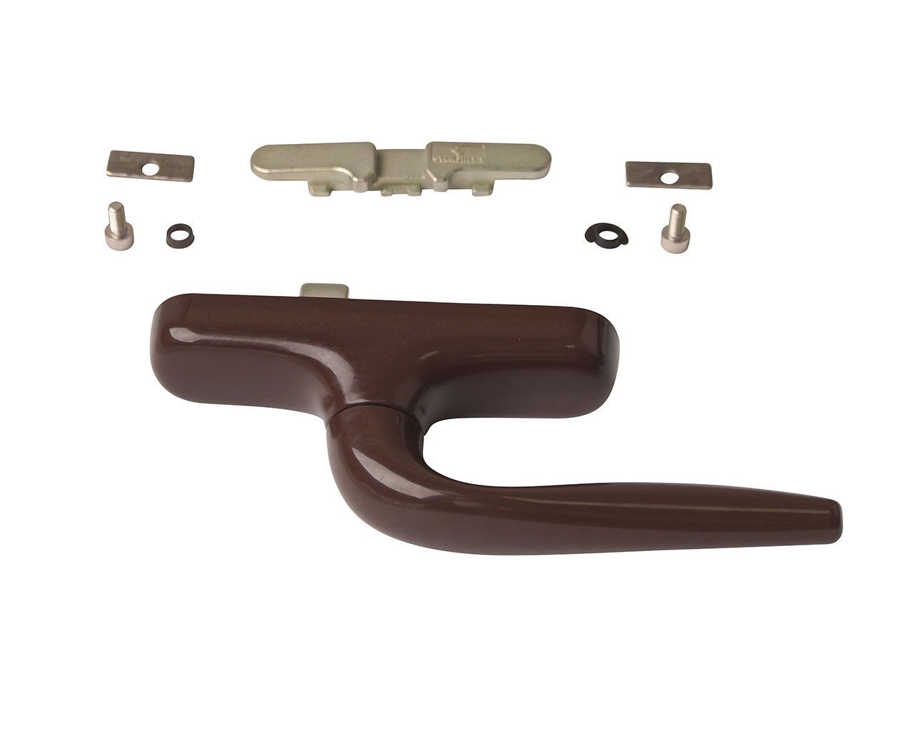 Ручка оконная с приемником без блокиратора, Проведал, коричневый RAL8017. Рис. 2 Ручка оконная с приемником без блокиратора, Проведал, коричневый RAL8017. Рис. 2