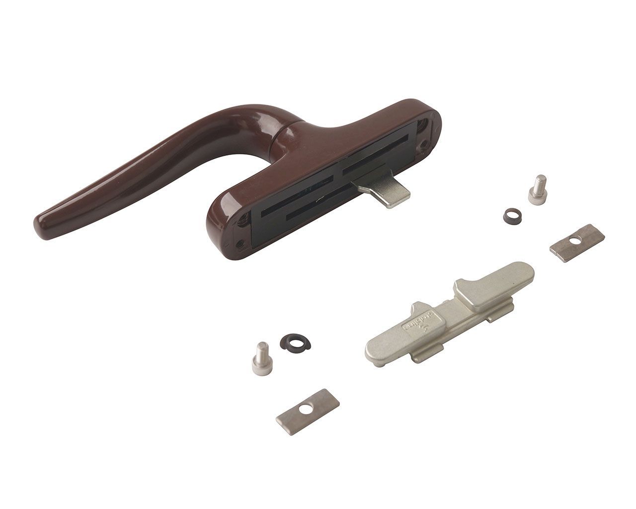 Ручка оконная с приемником без блокиратора, Проведал, коричневый RAL8017. Рис. 3 Ручка оконная с приемником без блокиратора, Проведал, коричневый RAL8017. Рис. 3