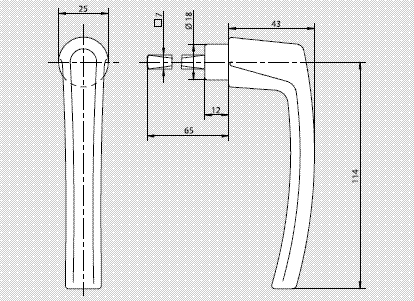 Ручка съемная Rotoline пластиковая, белый (257628) (без логотипа Roto). Рис. 2