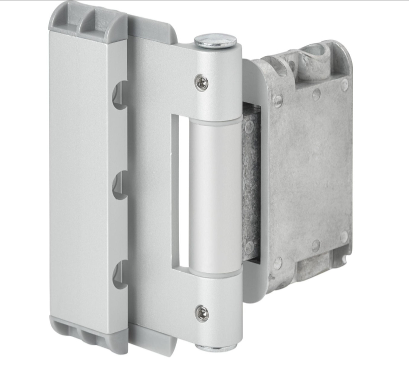 Петля врезная для деревянных дверей весом до 160 кг, 3D, сталь, цвет хромированный матовый. Рис. 1