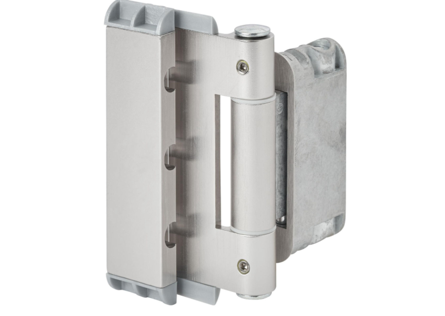 Петля врезная для деревянных дверей весом до 160 кг, 3D, сталь, цвет сатинированный н/ж сталь. Рис. 1