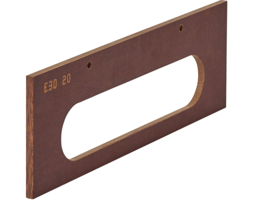 Фрезерная вставка к шаблону для створочной части врезных петель. Рис. 1 Фрезерная вставка к шаблону для створочной части врезных петель. Рис. 1