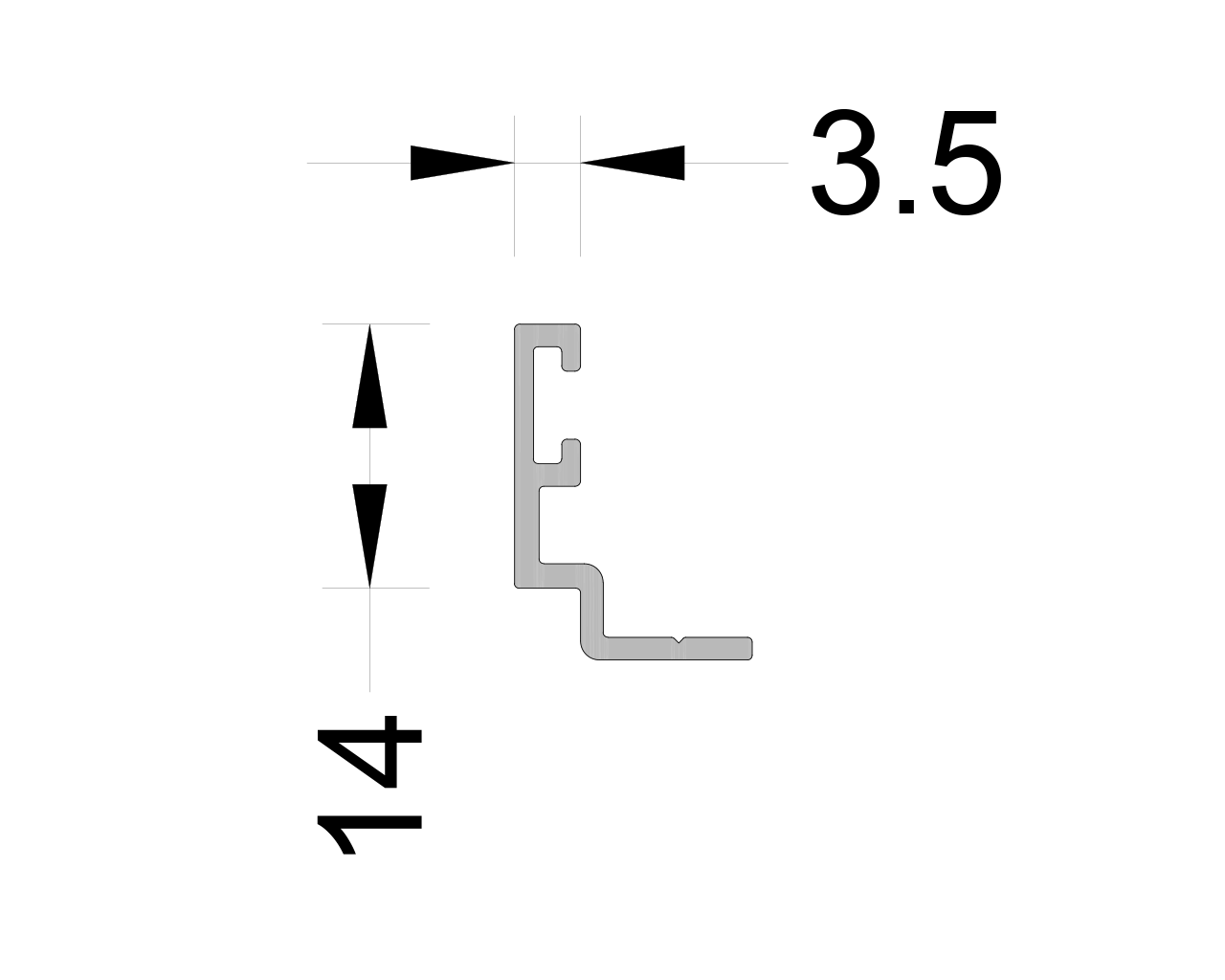 Съемный ус ALUMARK  6м неокрас. Рис. 1