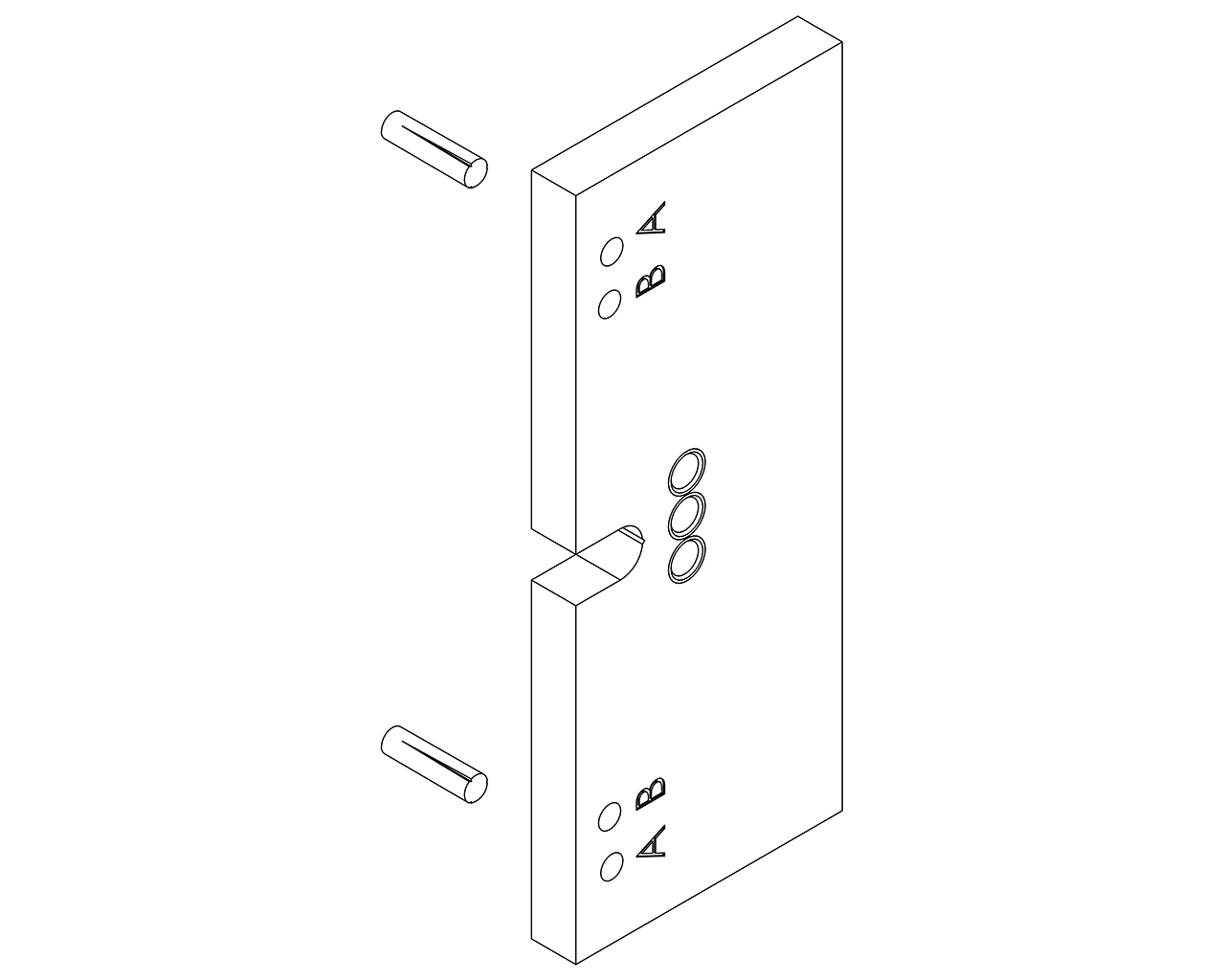 Шаблон для ручки NP Ultra (оконная), 03537000. Рис. 1