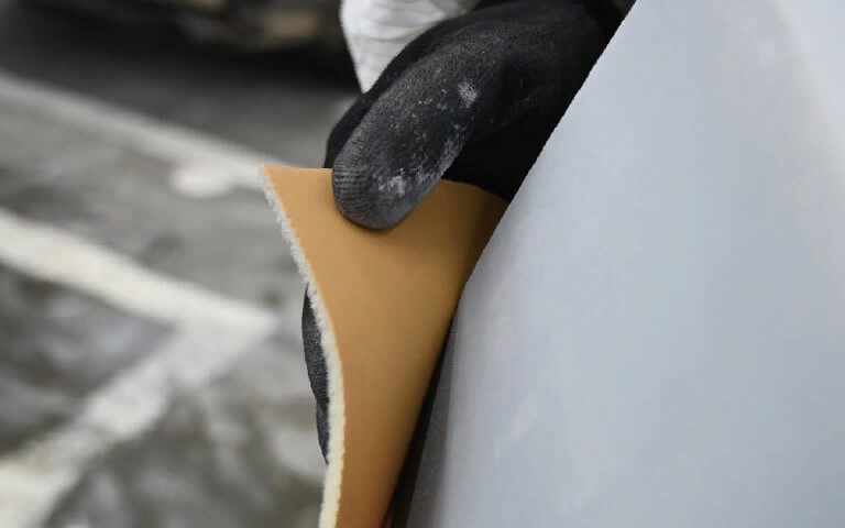 Шлиф мат SANDWOX Gold 115*125мм P240 на бум основе с поролоном. Рис. 2