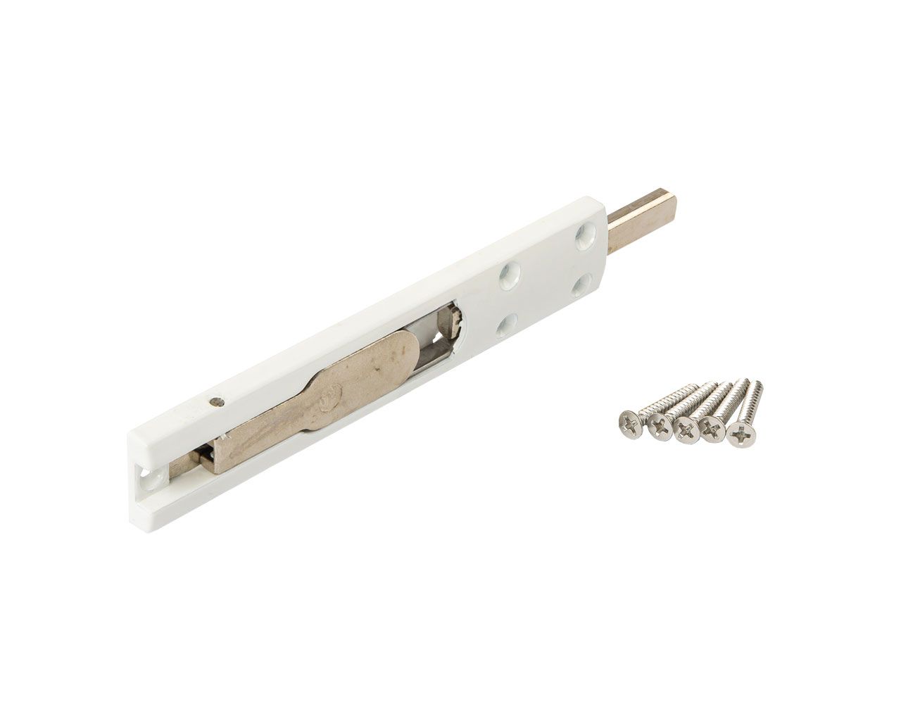 Шпингалет накладной, 140*24*8, бел. RAL9016