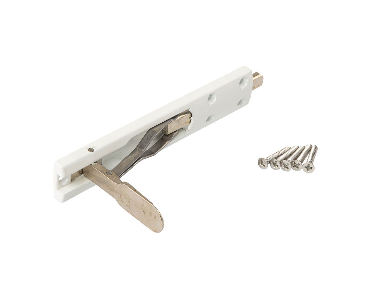 Шпингалет накладной, 140*24*8, бел. RAL9016. Рис. 2