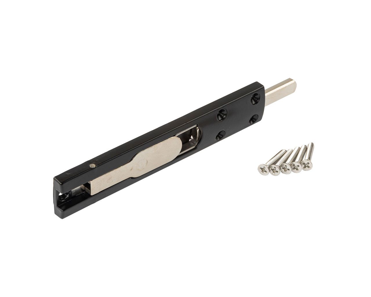 Шпингалет накладной, 140*24*8, черн. RAL9005. Рис. 1