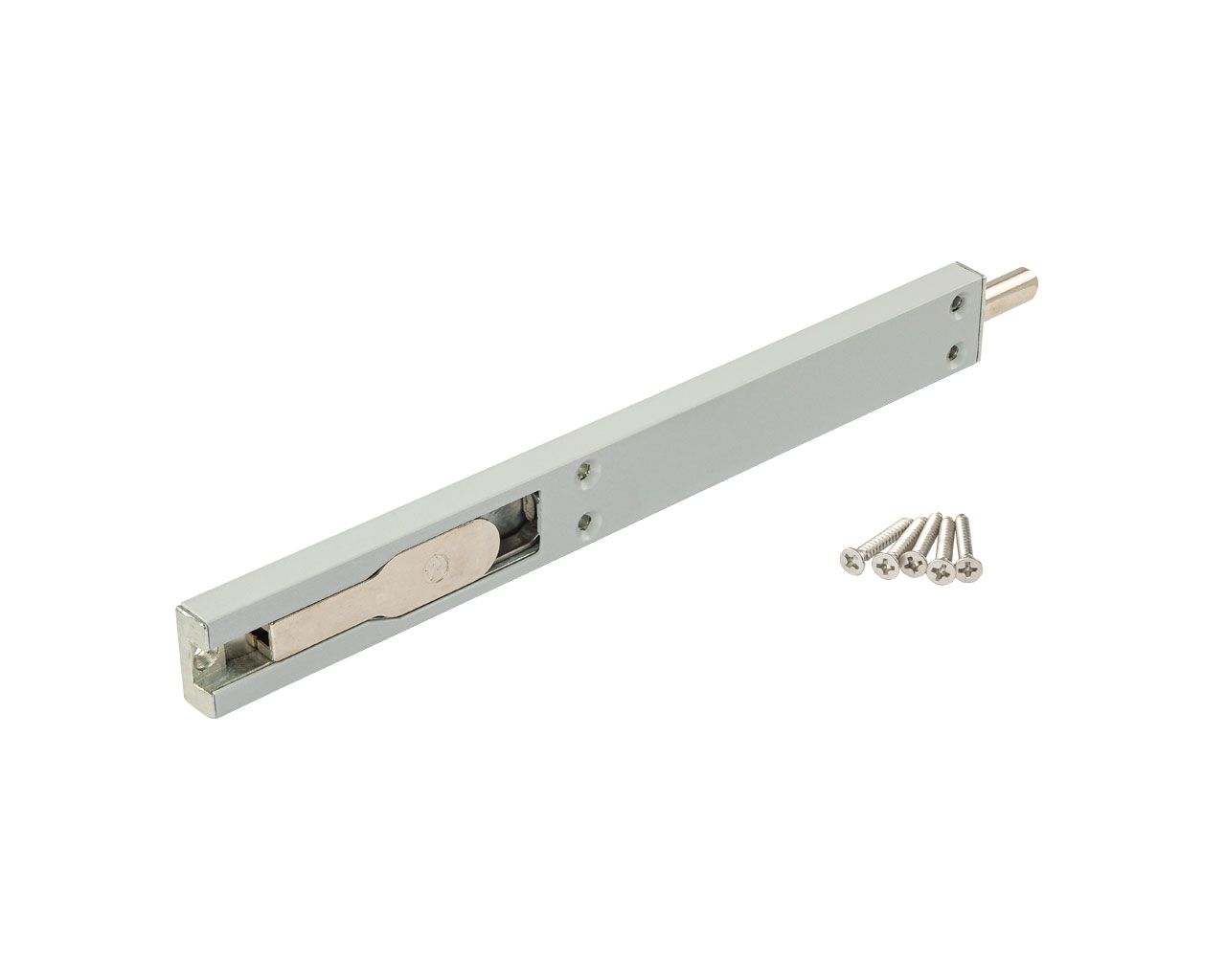 Шпингалет накладной, 225*24*10.5, серебр. RAL9006