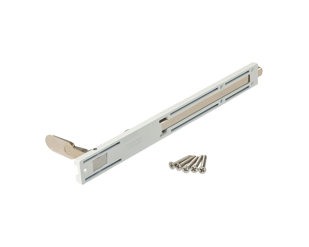 Шпингалет накладной, 225*22*8, бел. RAL9016. Рис. 1