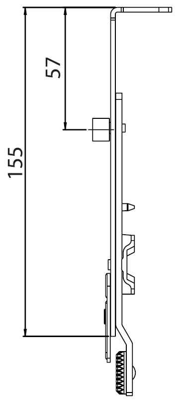 Шпингалет поворотный верхний Elementis 2. Рис. 2