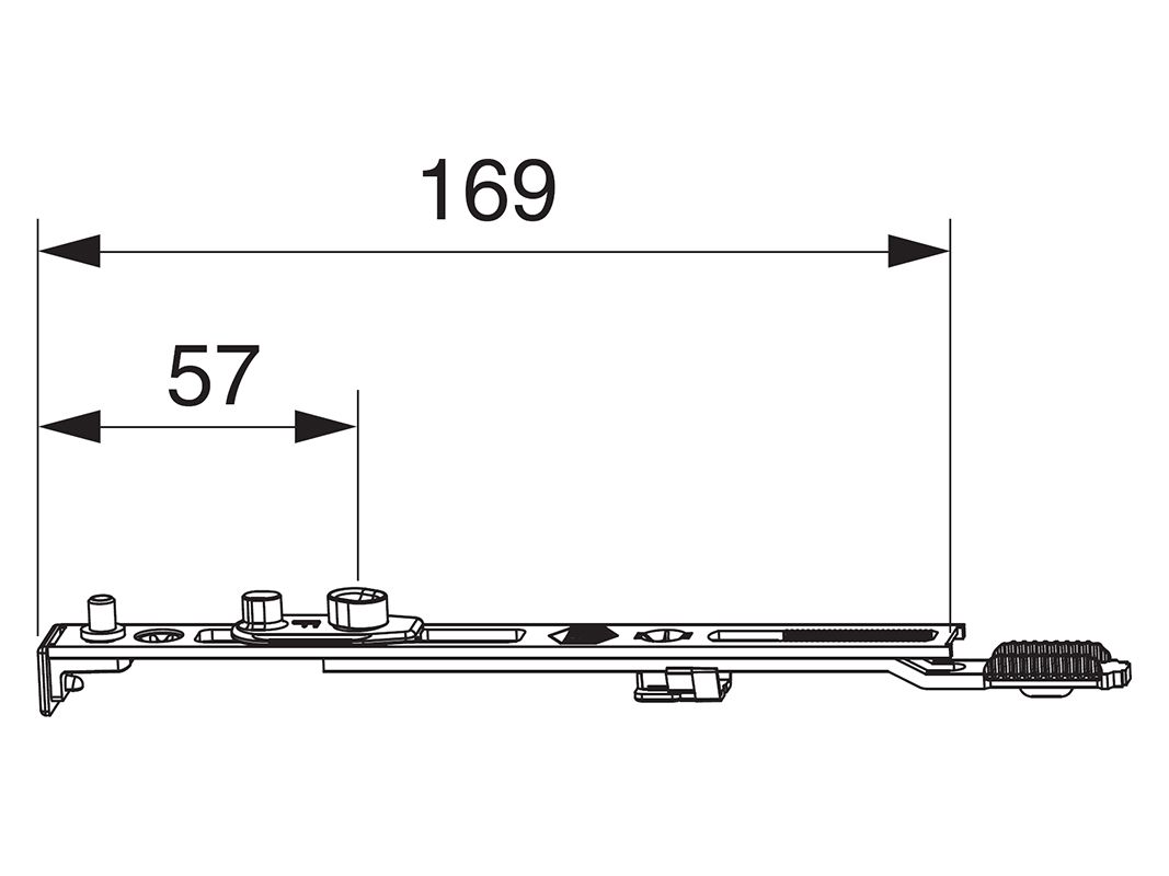 Шпингалет поворотно-откидной ECO. Рис. 2