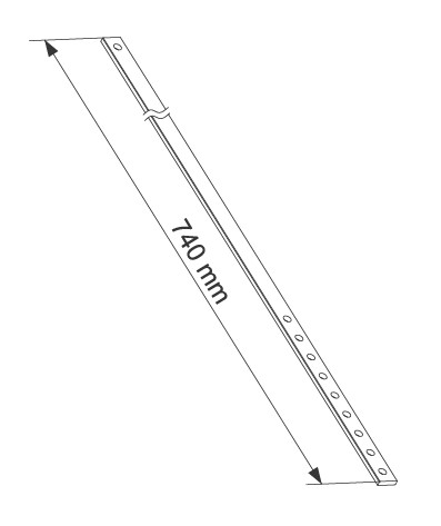 Штанга соединительная HS, 740 мм. Рис. 1