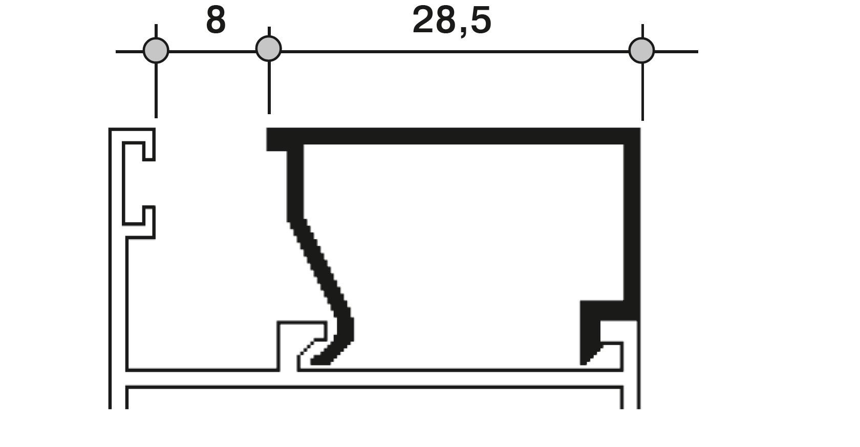 Штапик, 400-30 (766) 6м Белый. Рис. 2