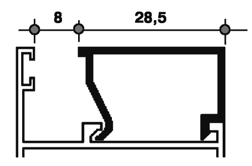 Штапик, 400-30 (167) 6м Белый. Рис. 1