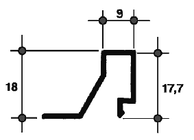 Штапик, 400-36 (167) 6м Белый. Рис. 1