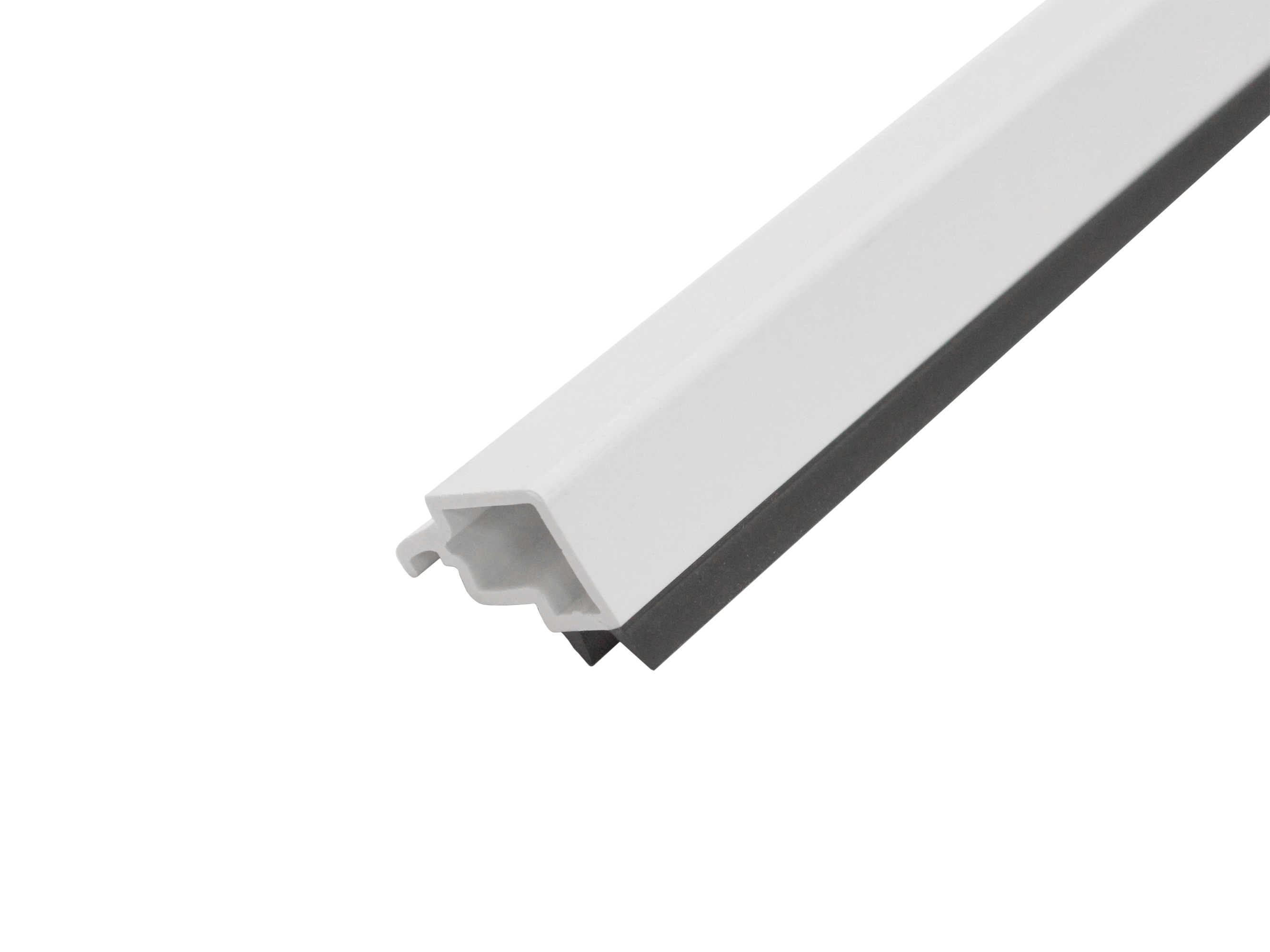 Штапик ПВХ  14,5 мм (стеклопакет 24/32 мм.), хлыст 6 м., черный  уплотнитель , тип  A001  60мм/70мм. Рис. 2