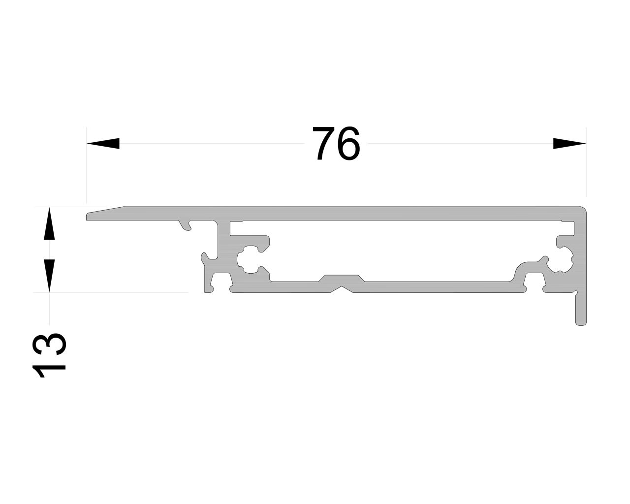 Штапик мансардного окна ALUMARK 76/18 мм 6м Белый RAL9016. Рис. 1