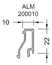 Штапик оконно-дверной ALUMARK 10 мм 6м неокрашенный. Рис. 2 Штапик оконно-дверной ALUMARK 10 мм 6м неокрашенный. Рис. 2