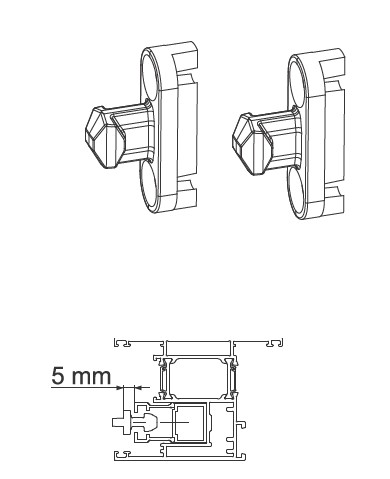 Штырь запорный HS, М=5, с ножкой (2шт.). Рис. 1