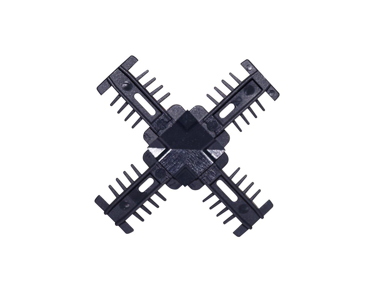 Соединение декоративное крестовое Isabel, 18x8, антрацит для двустороннего профиля. Рис. 1