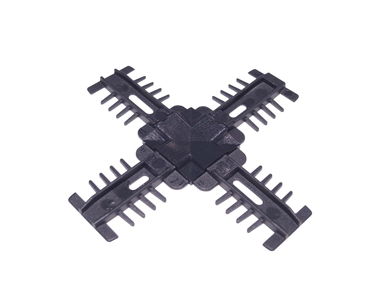 Соединение декоративное крестовое Isabel, 18x8, антрацит для двустороннего профиля. Рис. 2