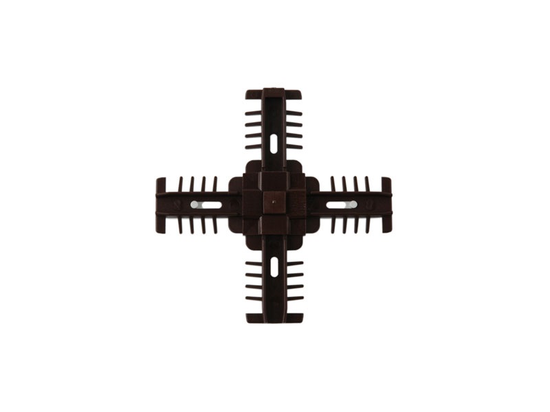 Соединение декоративное крестовое Isabel 25мм, коричневое. Рис. 1