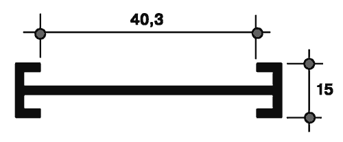 Соединитель рам 400-08 (167) 40х40, 6м Белый. Рис. 1
