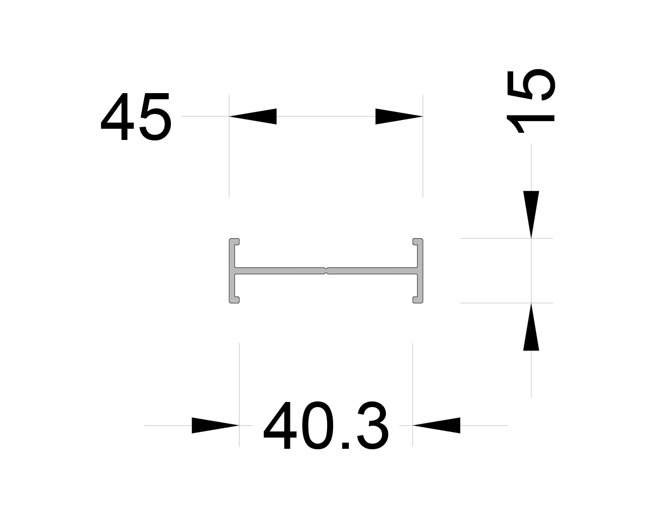 Соединитель рам ALUMARK S40 400-08 40х40, 6м неокрашенный. Рис. 1