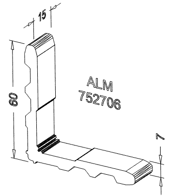 Соединитель угловой ALUMARK для ALM252200. Рис. 2