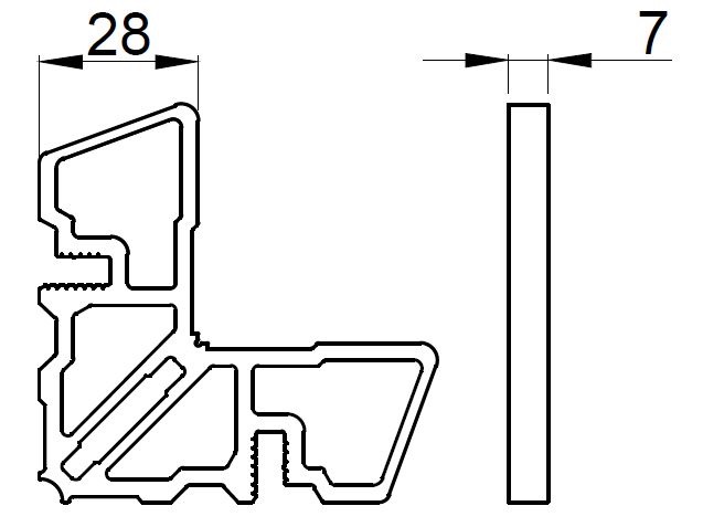 Соединитель угловой наруж ALUMARK для ALM260181\ALM260283. Рис. 1