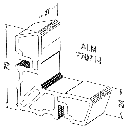 Соединитель угловой внутренний ALUMARK для ALM270203. Рис. 2 Соединитель угловой внутренний ALUMARK для ALM270203. Рис. 2