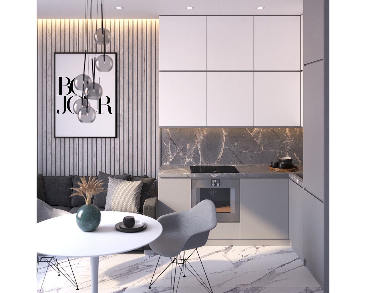 Стеновая панель R3 FS322 S1 Мерано серый PREMIUM , 4100х600х6 мм. Рис. 3 Стеновая панель R3 FS322 S1 Мерано серый PREMIUM , 4100х600х6 мм. Рис. 3