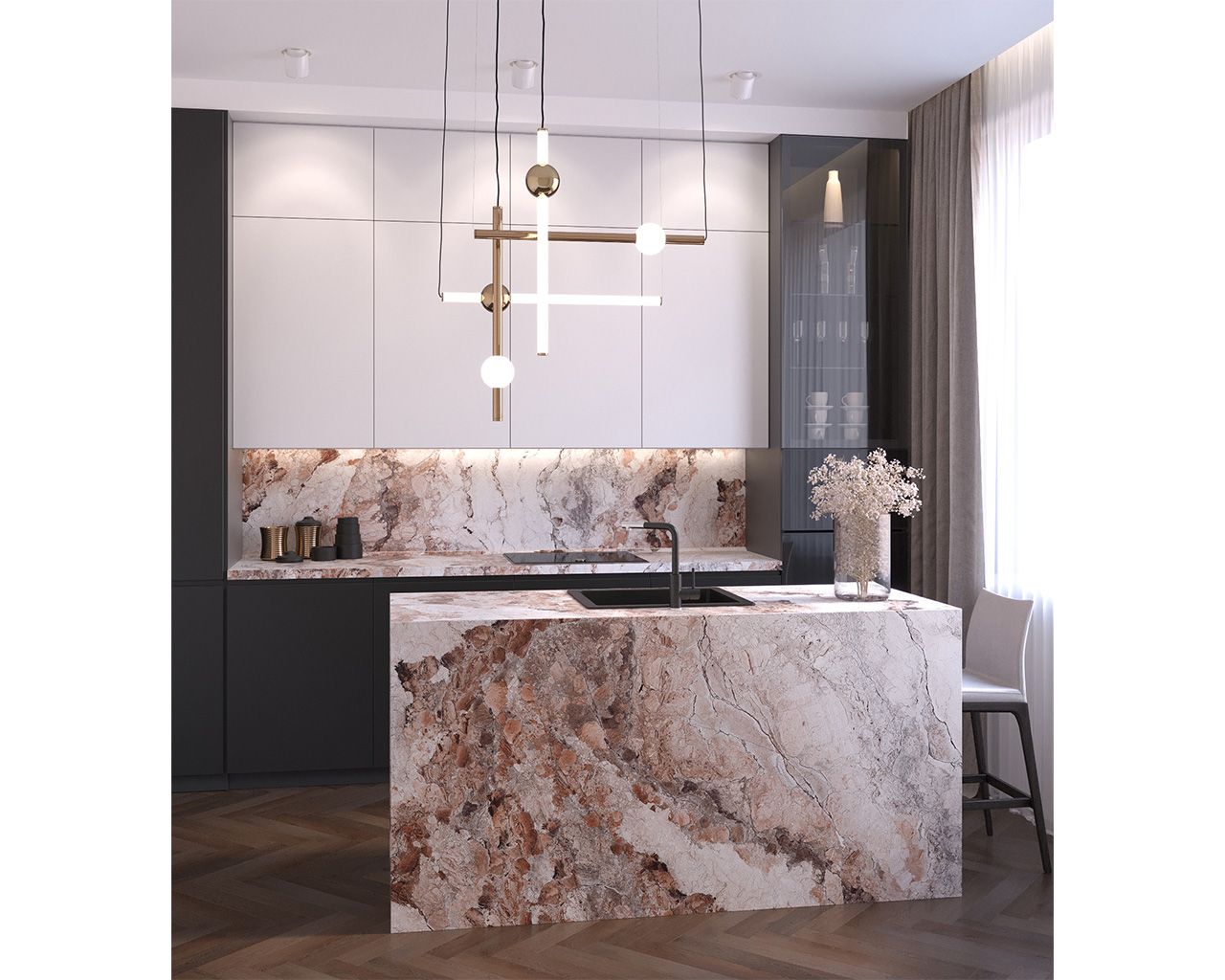 Стеновая панель  R3 FS808 S1 Бэлла Россо PREMIUM , 4100х600х6 мм. Рис. 3