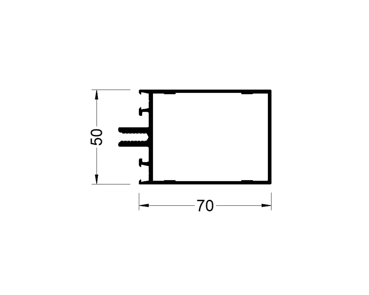 Стойка и Ригель 70 мм 6,8м  9016. Рис. 1