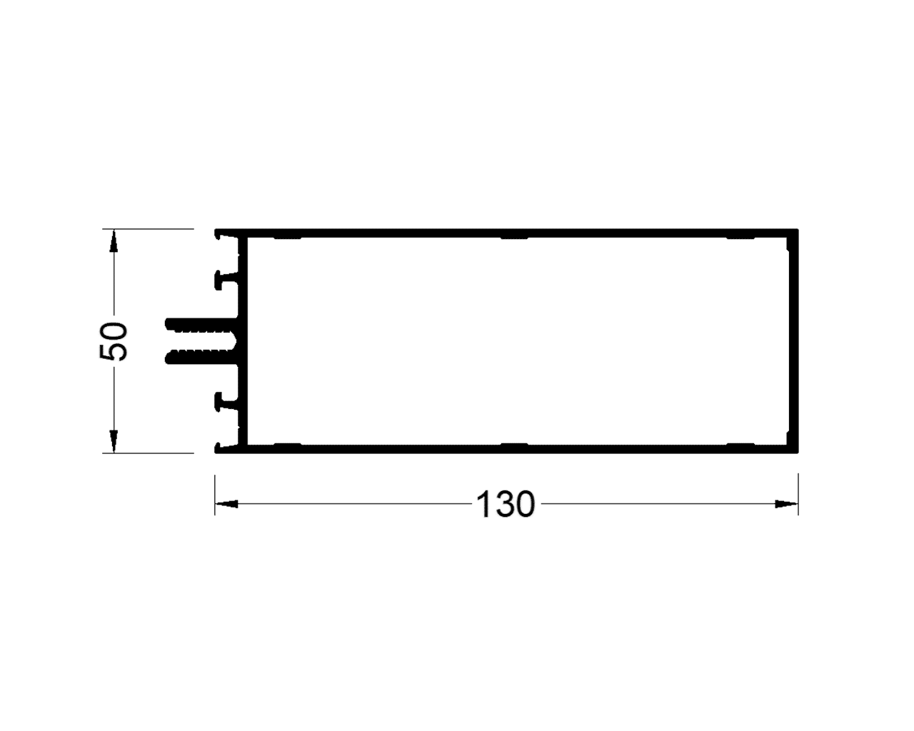 Стойка и ригель 130 мм 6,8м RAL9016