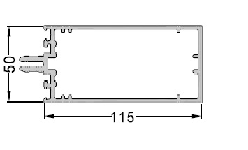 Стойка и ригель ALUMARK 115 мм 6.8м Белый RAL9016. Рис. 2