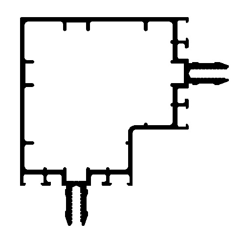 Стойка угловая ALUMARK 75 мм 6м неокрашенный. Рис. 1