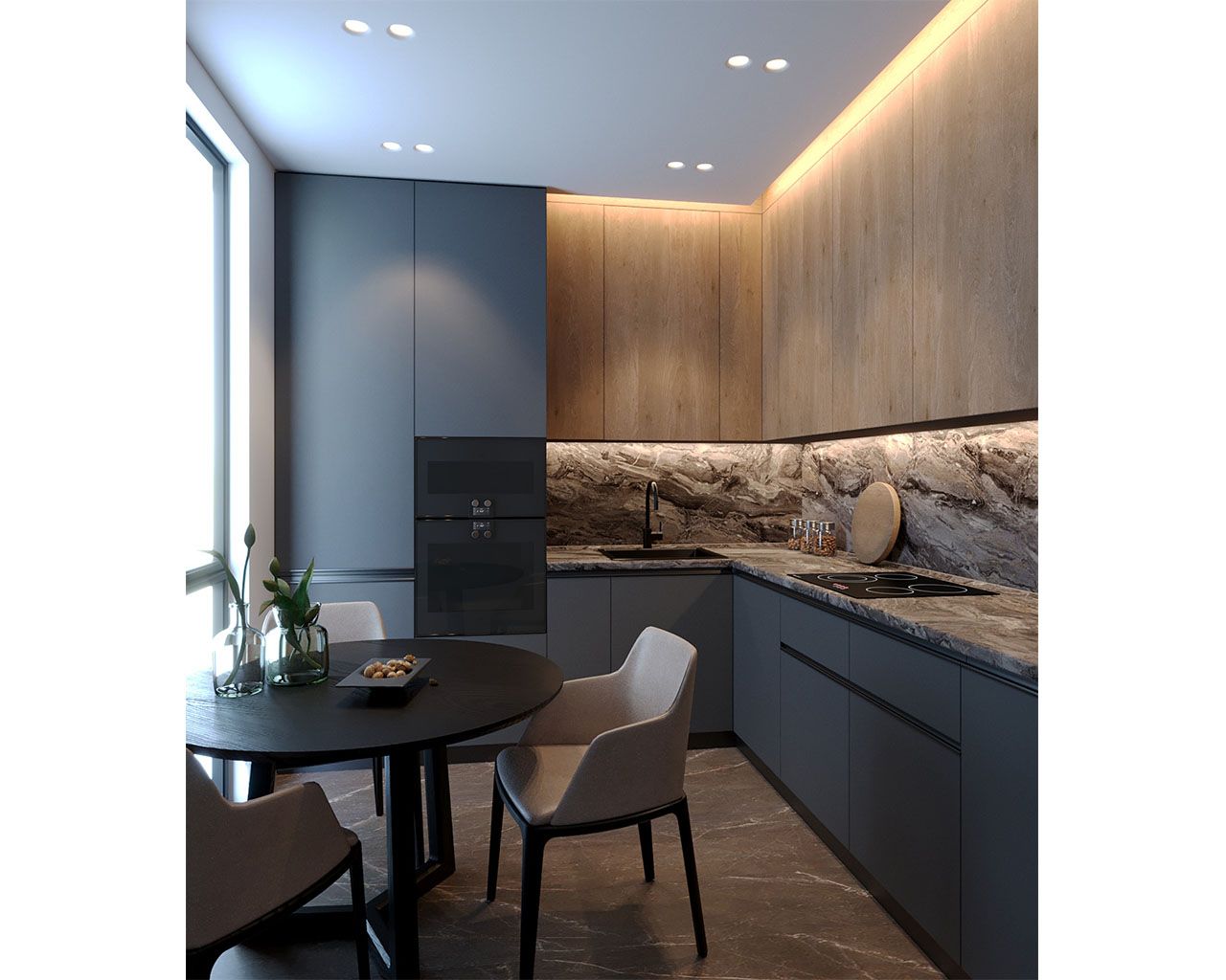 Столешница-постформинг R3 FS090 S8 Делоникс серый, 3050х600х38 мм. Рис. 3