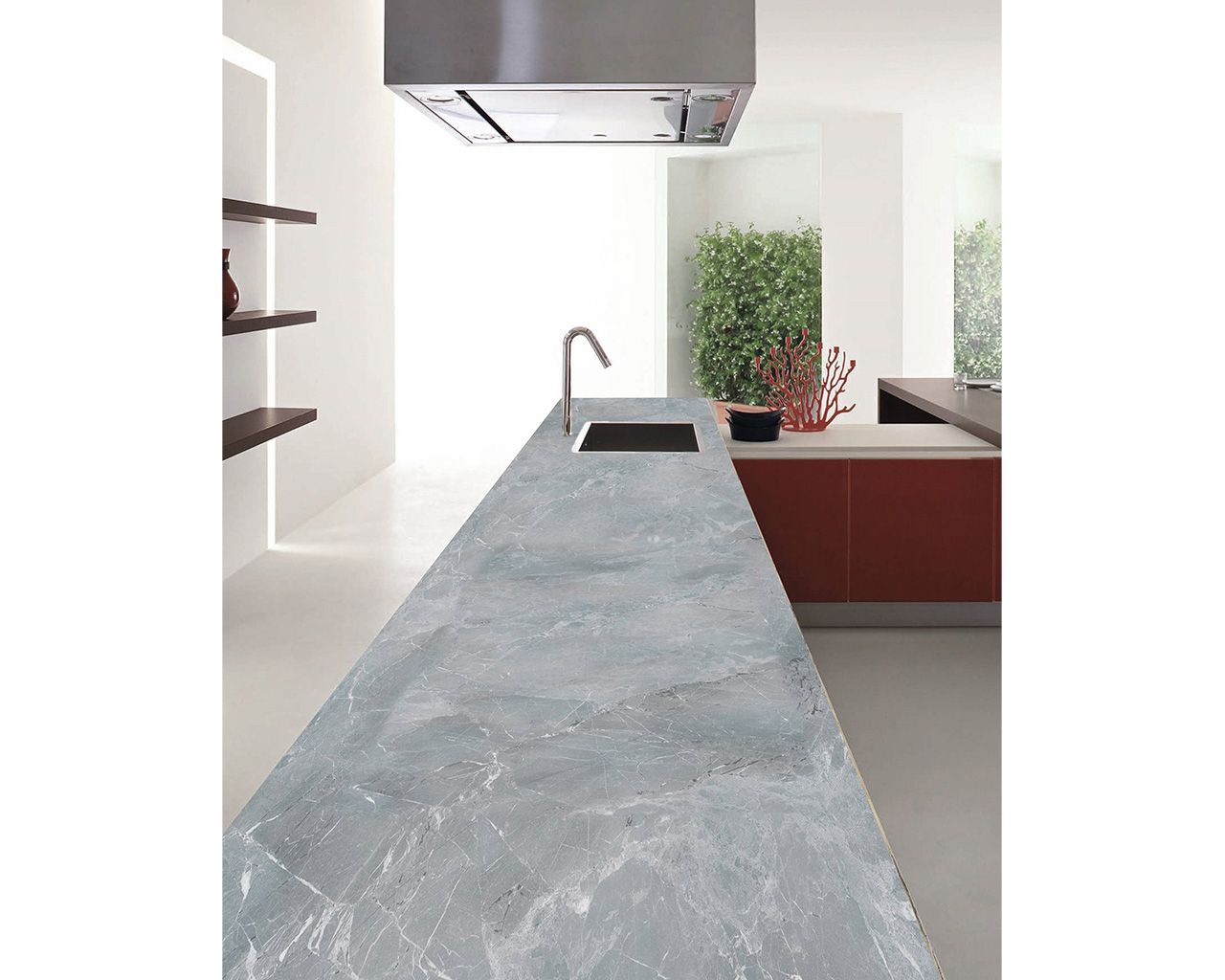 Столешница-постформинг R3 FS121 S10 Лацио голубой ELEGANCE, 3050*600*38 мм. Рис. 3